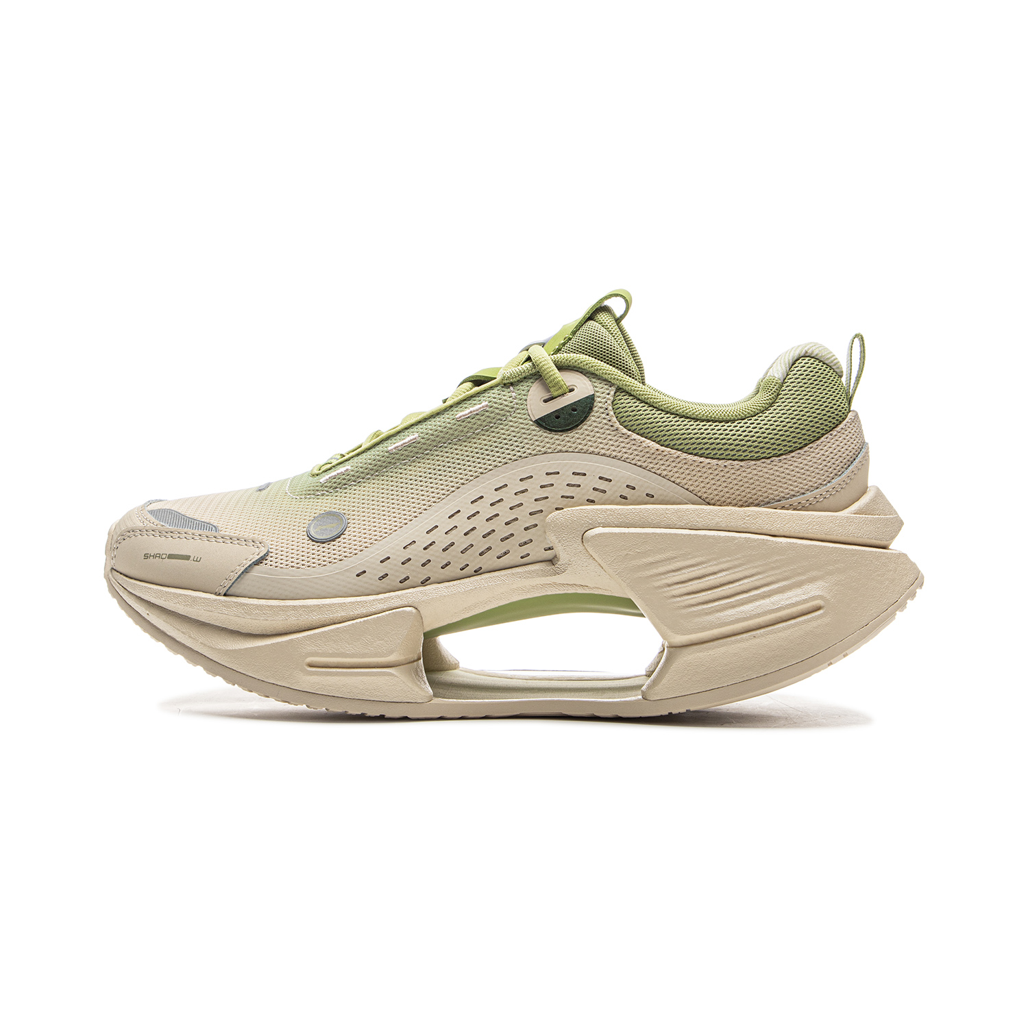 

LiNing Кроссовки Jueying CRC Slip Resistant Rebound Low Top, мужские, бежево-зеленые