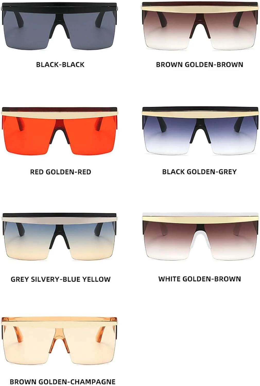 

Модные цельные солнцезащитные очки для женщин и мужчин в стиле ретро, ​​большие квадратные солнцезащитные очки, винтажные солнцезащитные очки-щитки mincl, C2