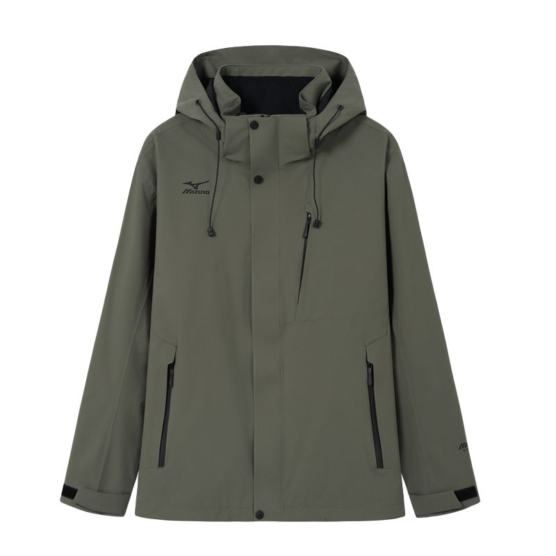 

Mizuno Ветровка мужская непромокаемая непродуваемая дышащая износостойкая, Army Green