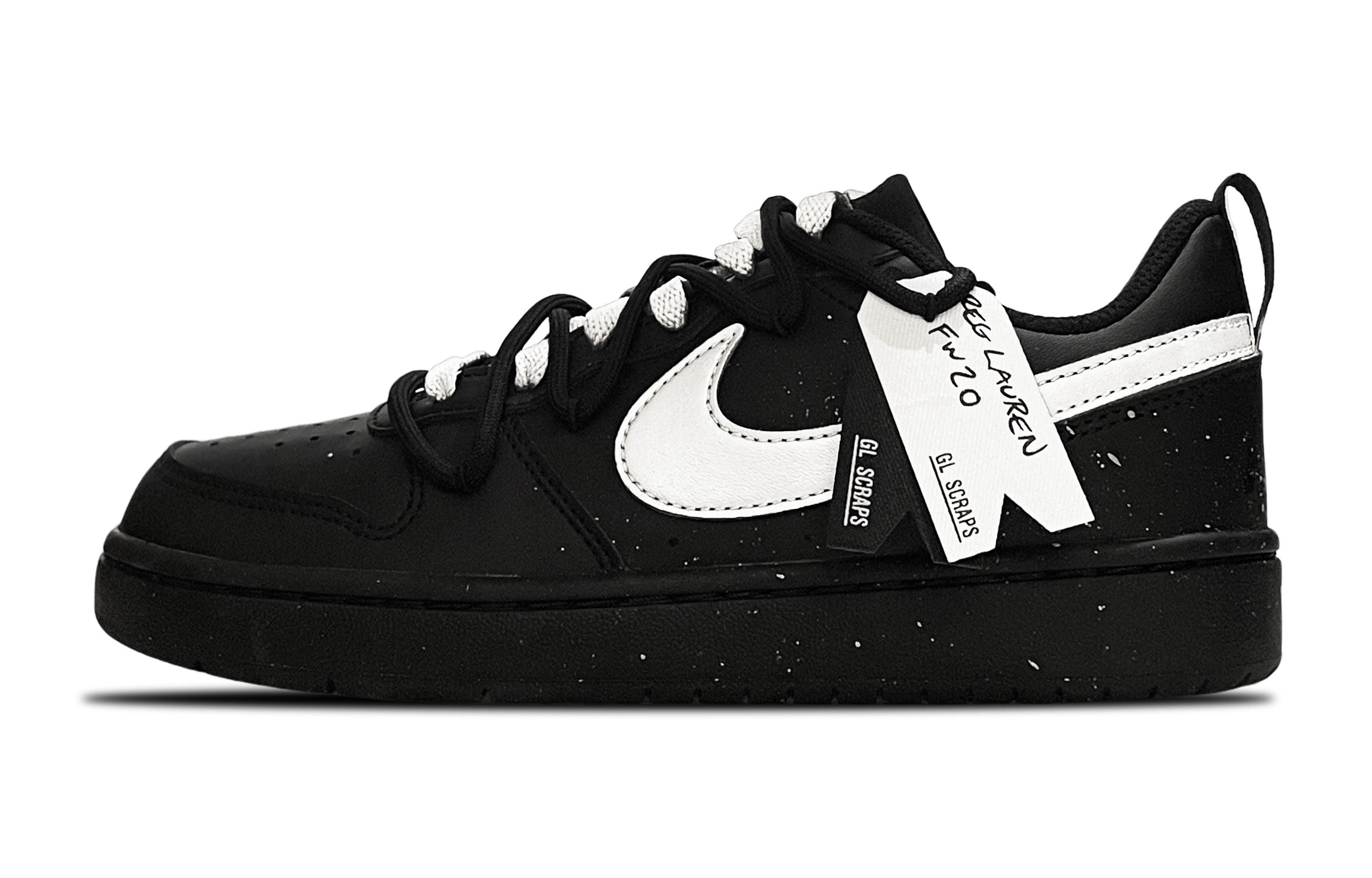 

Низкие детские кроссовки для скейтбординга Court Borough для подростков Nike, черный/белый