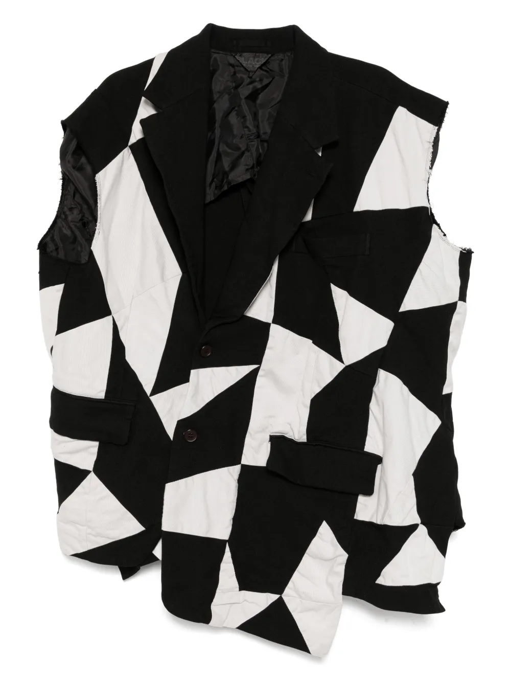 

Пиджак в технике пэчворк Black Comme Des Garçons, черный
