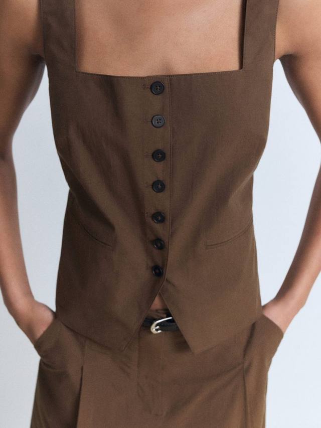 

Худи приталенный жилет Mango, Brown