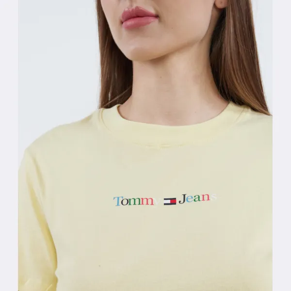 Футболка Tjw reg Color Serif Linear SS обычного кроя Tommy Hilfiger, желтый — фото 4