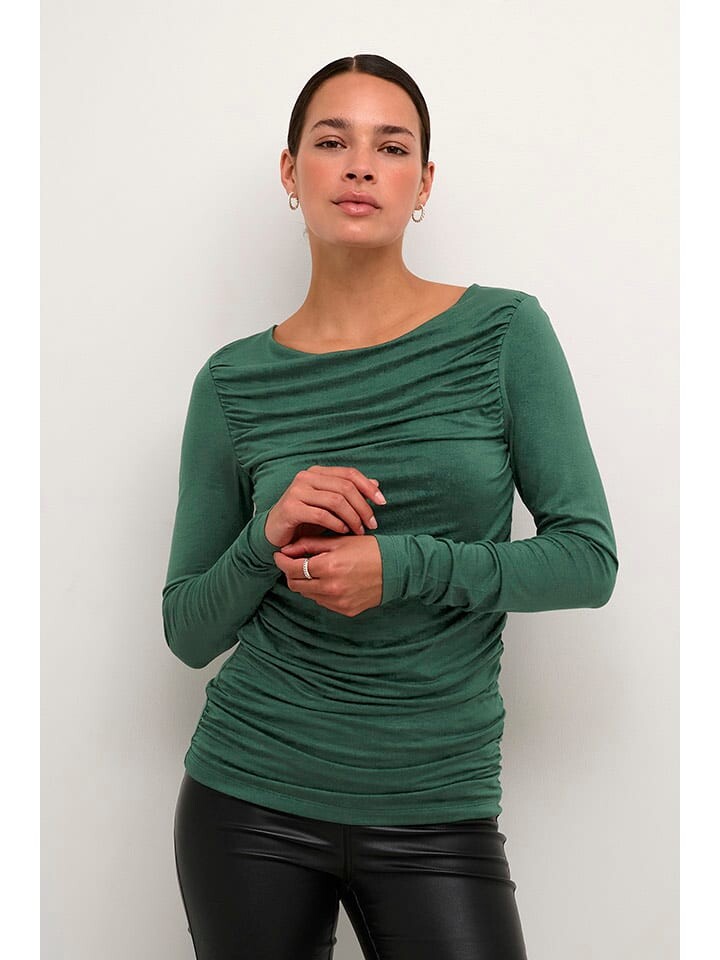 

Лонгслив Kaffe Bluse, зеленый