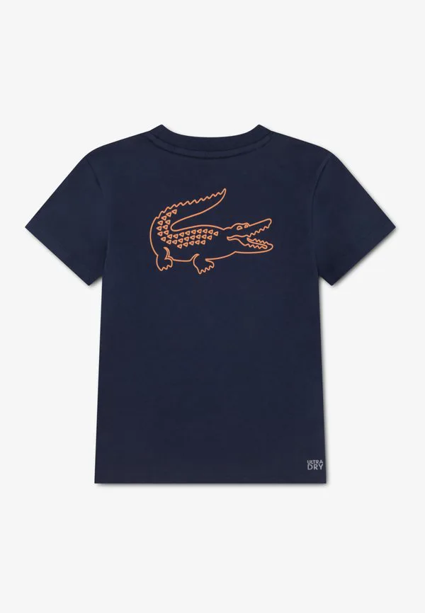 Футболка с принтом в виде канавок Lacoste, Marine — фото 2