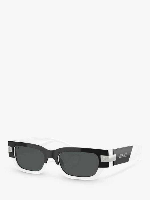 

Мужские прямоугольные солнцезащитные очки ve4465 Versace, цвет Top Black on White/Grey