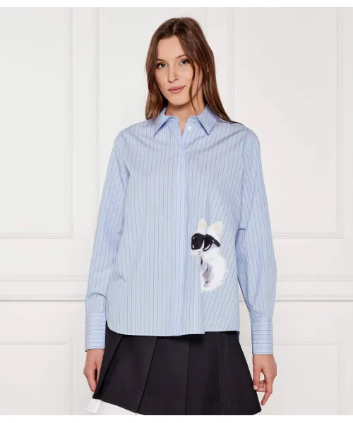 

Футболка с иконой Loose fit Karl Lagerfeld, синий