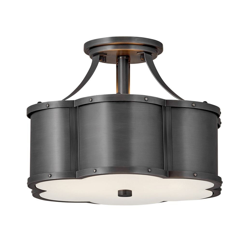 

Потолочный светильник QUINTIESSE Chance E27 2x40W сталь черненая латунь H: 25,4см Ø36,2см с диммированием Elstead Lighting
