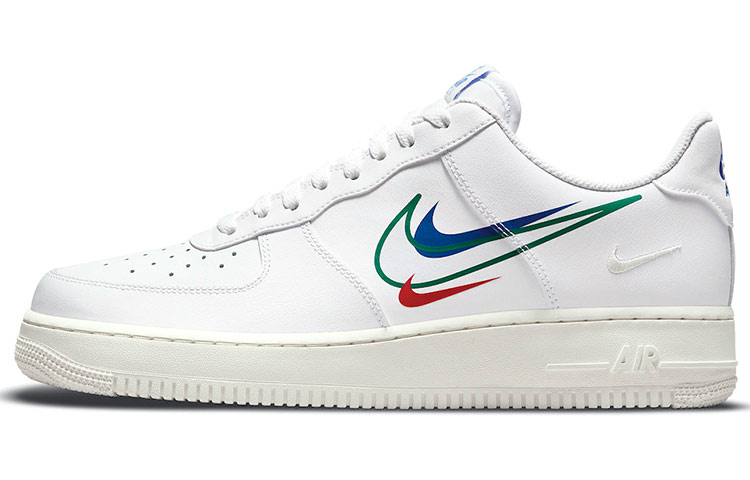 

Кроссовки Nike Air Force 1 Low Multi Swoosh бежевого/белого цвета, Белый;серый, Кроссовки Nike Air Force 1 Low Multi Swoosh бежевого/белого цвета