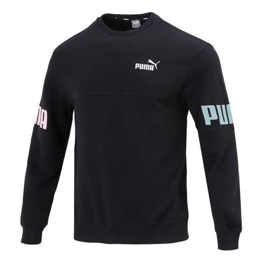 

Толстовка casual round neck pullover printing long sleeves black Puma, черный