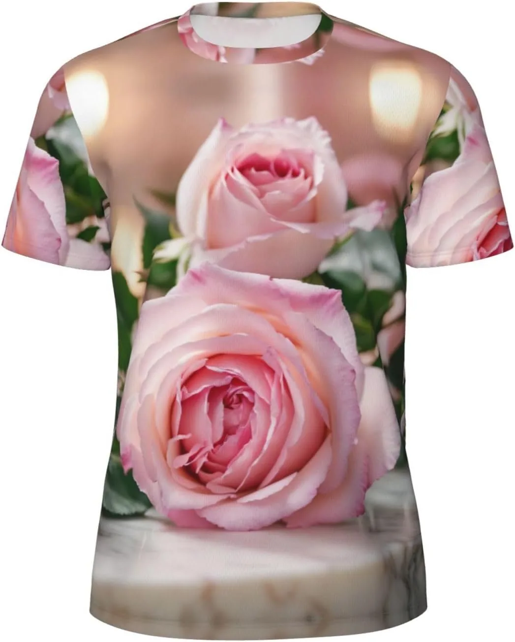 

Футболка мужская с принтом Pink Rose, для спорта и повседневной носки LIXLZH