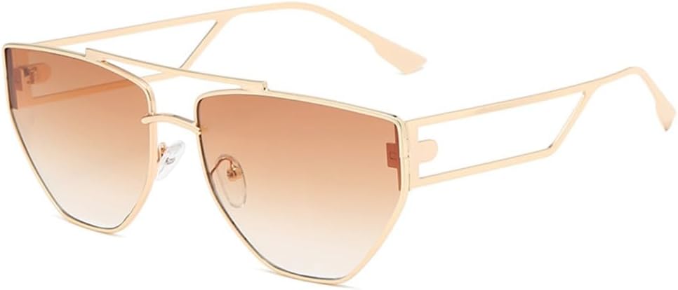 

Солнцезащитные очки неправильной формы с полой конструкцией для женщин, с двойной перемычкой, черные и коричневые, женские, с защитой от УФ-излучения UV400, мужские LANGSER, 4