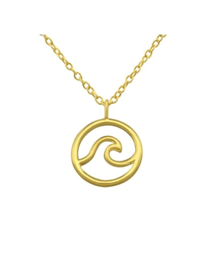 

Alexander York Подвеска WAVE из золота, изготовлена из серебра 925 пробы, состоит из двух частей, оправленных в золото