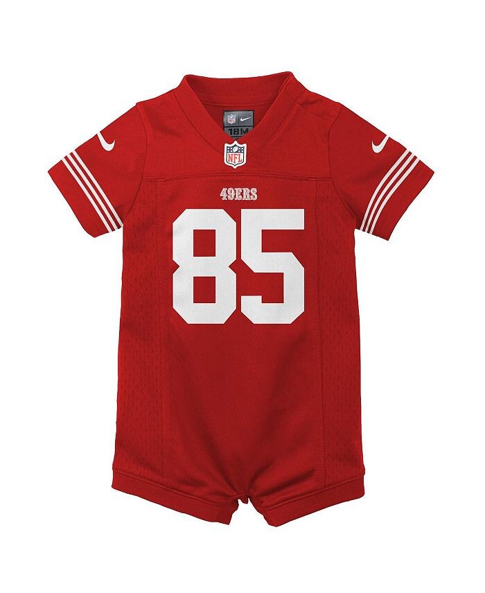 Комбинезон из игрового трикотажа Джорджа Киттла Скарлет Сан-Франциско 49ers для маленьких девочек и мальчиков Nike, красный — фото 3