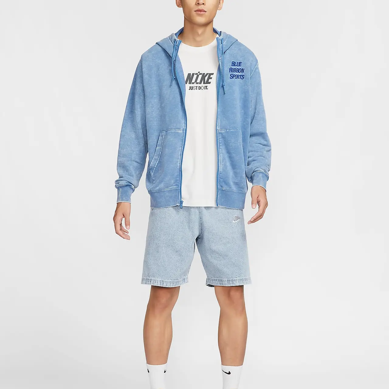 Клубная толстовка мужская синяя Nike, синий — фото 2