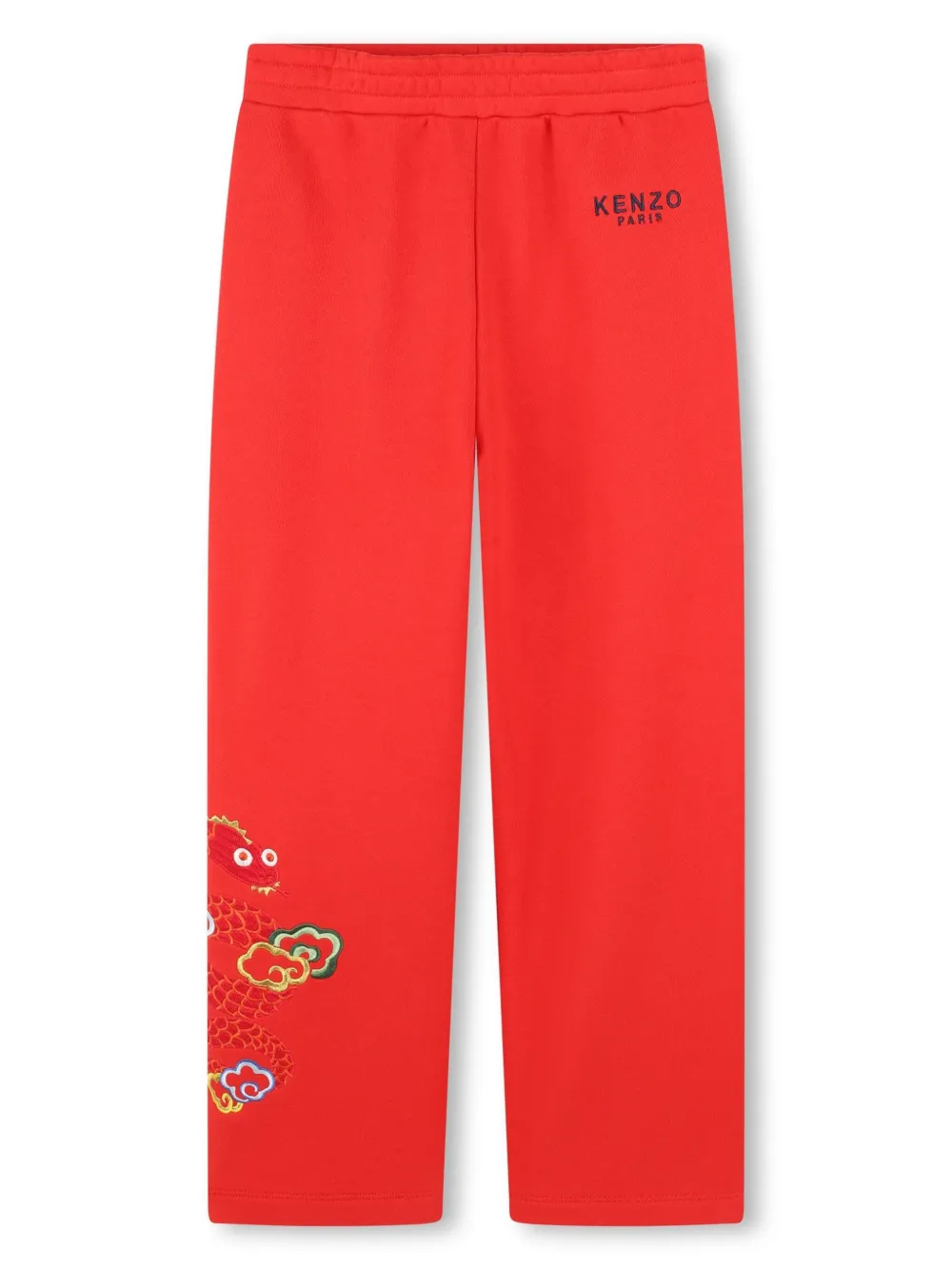 

Спортивные брюки с вышивкой Kenzo Kids, красный