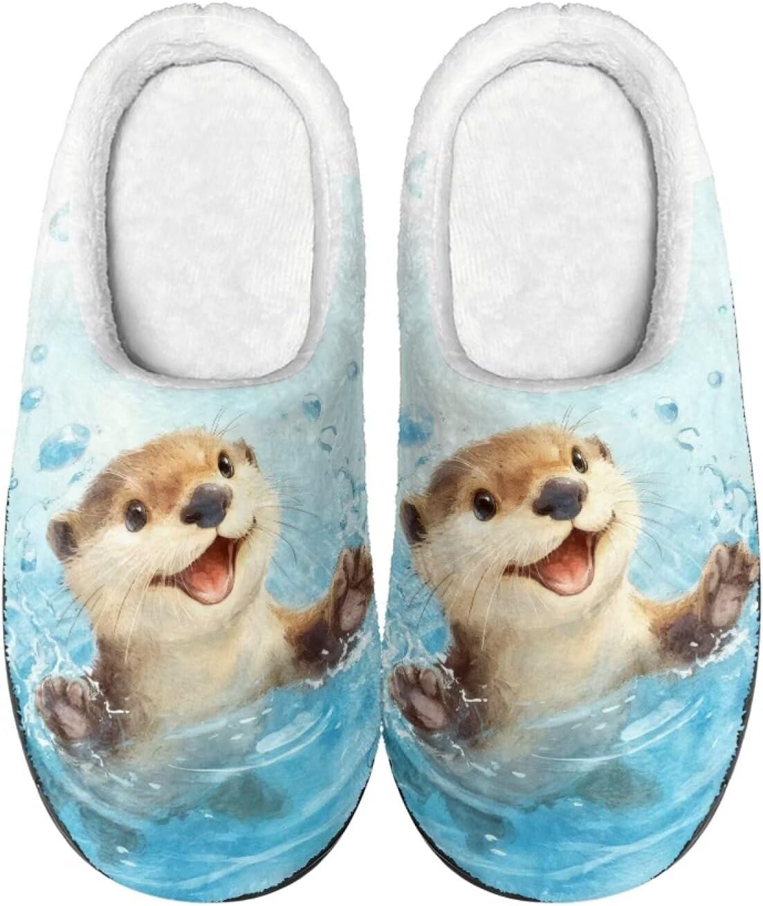 

Тапочки Scuff для женщин и мужчин, мягкие теплые пушистые тапочки, противоскользящие теплые тапочки для дома и улицы, удобные домашние тапочки Baxinh, синий