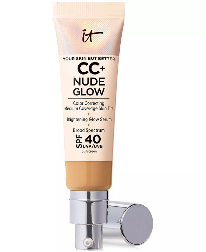 

Легкая тональная основа CC+ Nude Glow + сыворотка для сияния SPF 40 It Cosmetics, цвет Tan Warm