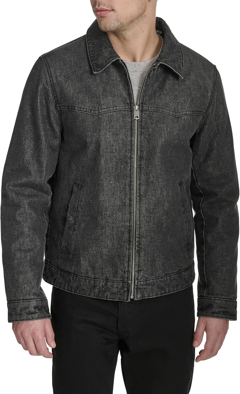 

Мужская джинсовая куртка Levi's в стиле вестерн с воротником на подкладке из шерпы, Black Wash Denim