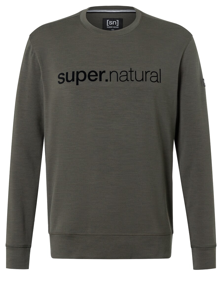 

Рубашка super.natural Merino Pullover, зеленый