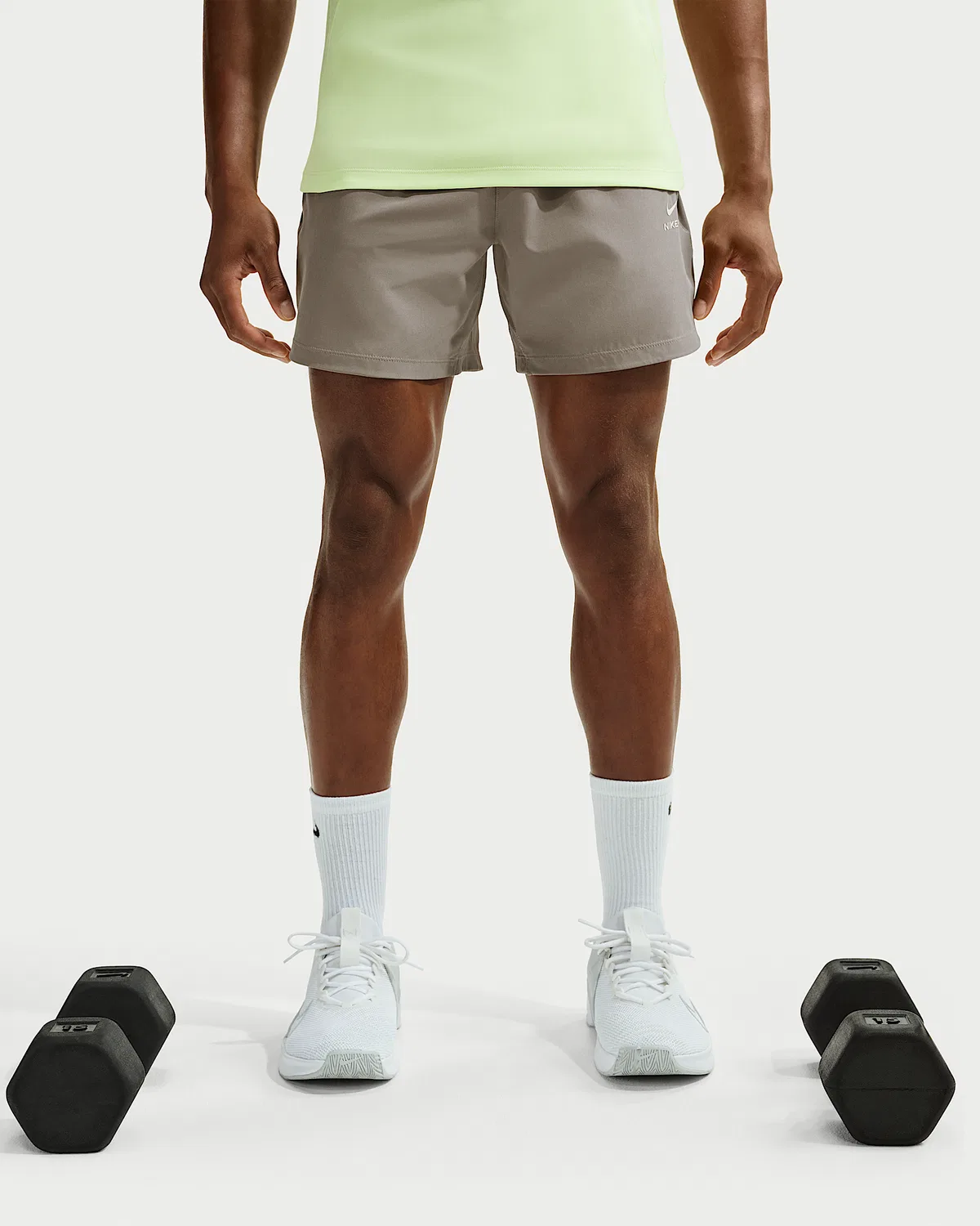 Мужские шорты Nike Pro Training Dri-FIT 6", Light Army/Light Liquid Lime — фото 4