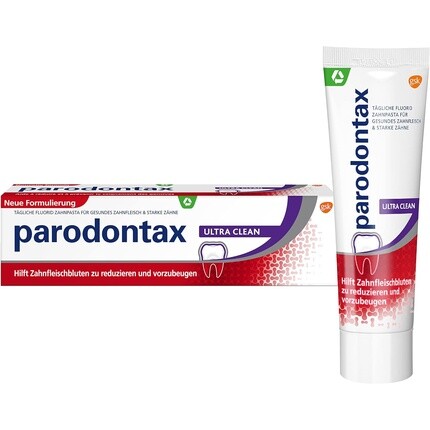 

Parodontax Ultra Clean 75 мл помогает уменьшить и предотвратить кровотечение десен