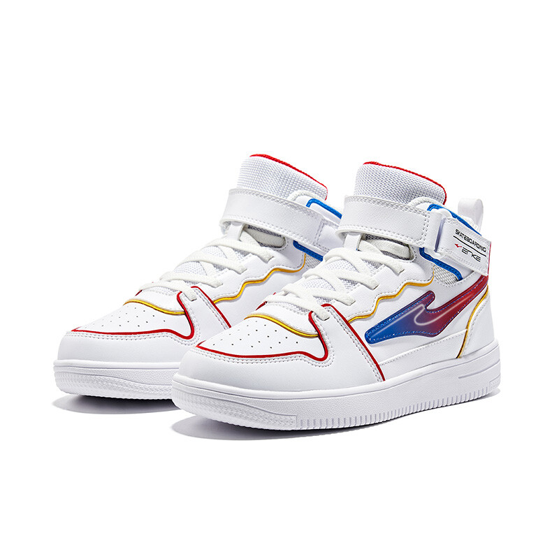 Детские кроссовки для скейтбординга Kids High-top White/Red Erke Kids, белый/красный — фото 4
