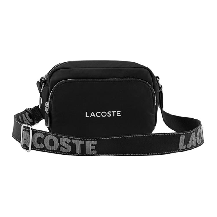 

LACOSTE Тканевая наплечная сумка, унисекс черная Crossbody Bag, Black