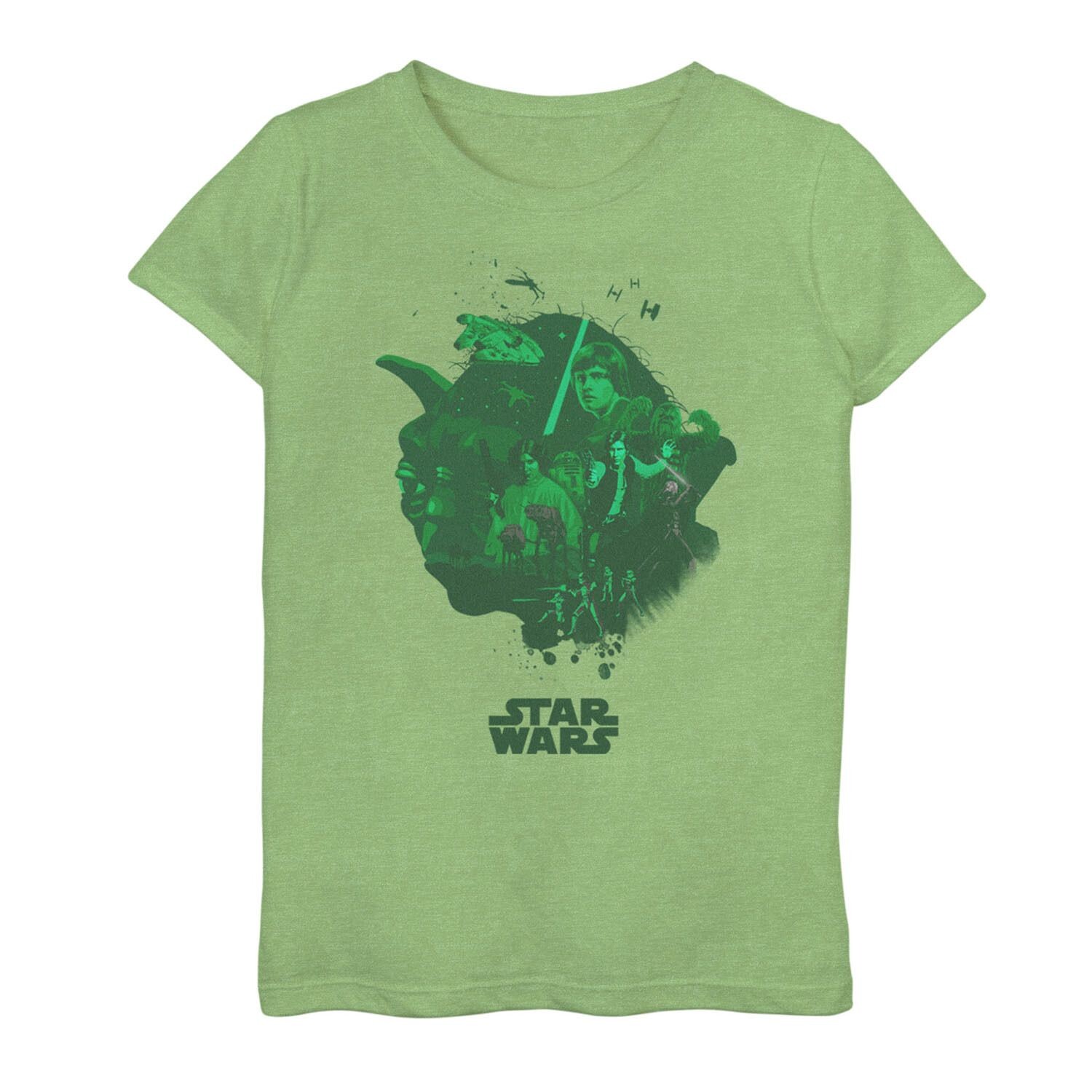 

Футболка с изображением головы Йоды для девочек 7–16 лет Star Wars