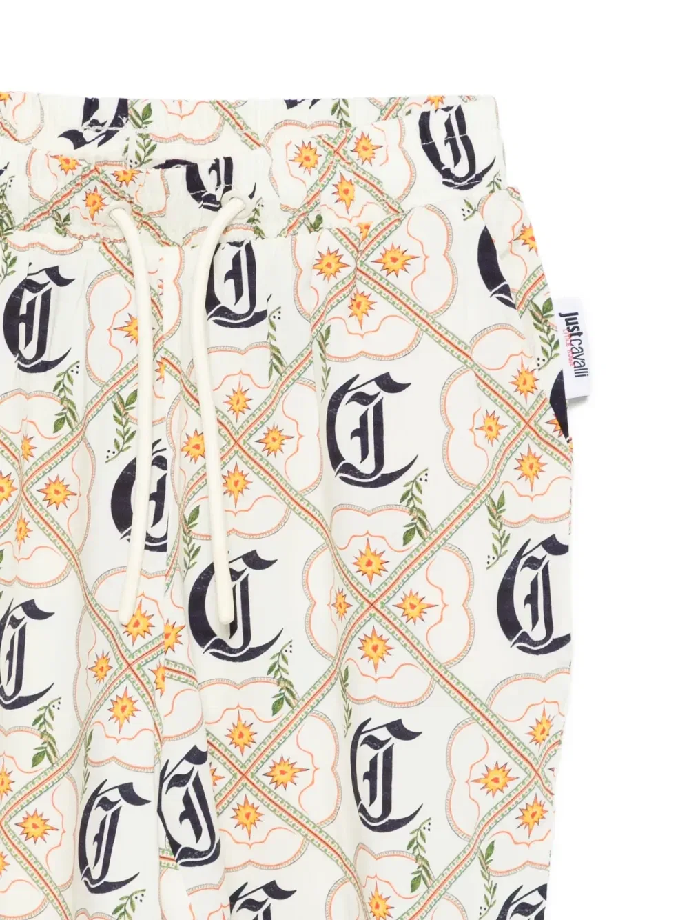 Комплект из рубашки и шорт с узором Just Cavalli, бежевый — фото 3
