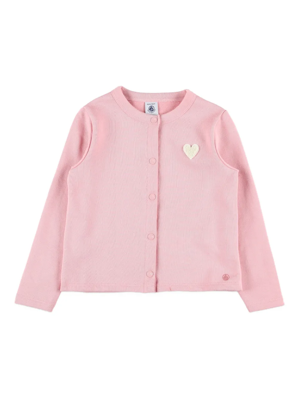 

Флисовый кардиган с сердечками Petit Bateau, розовый