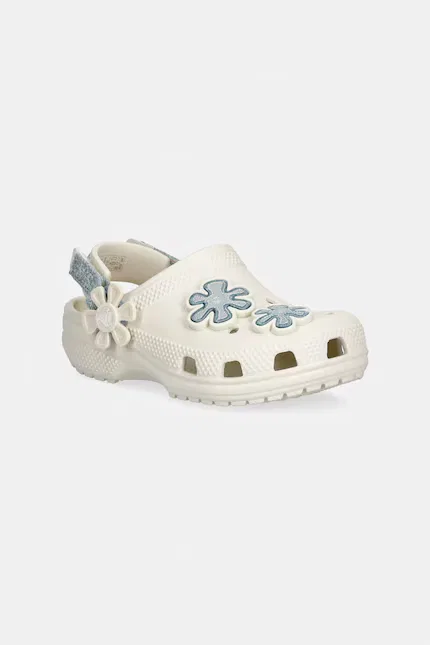 Сланцы Classic DNM Flwr Adj Backstrap Clog T Crocs, бежевый