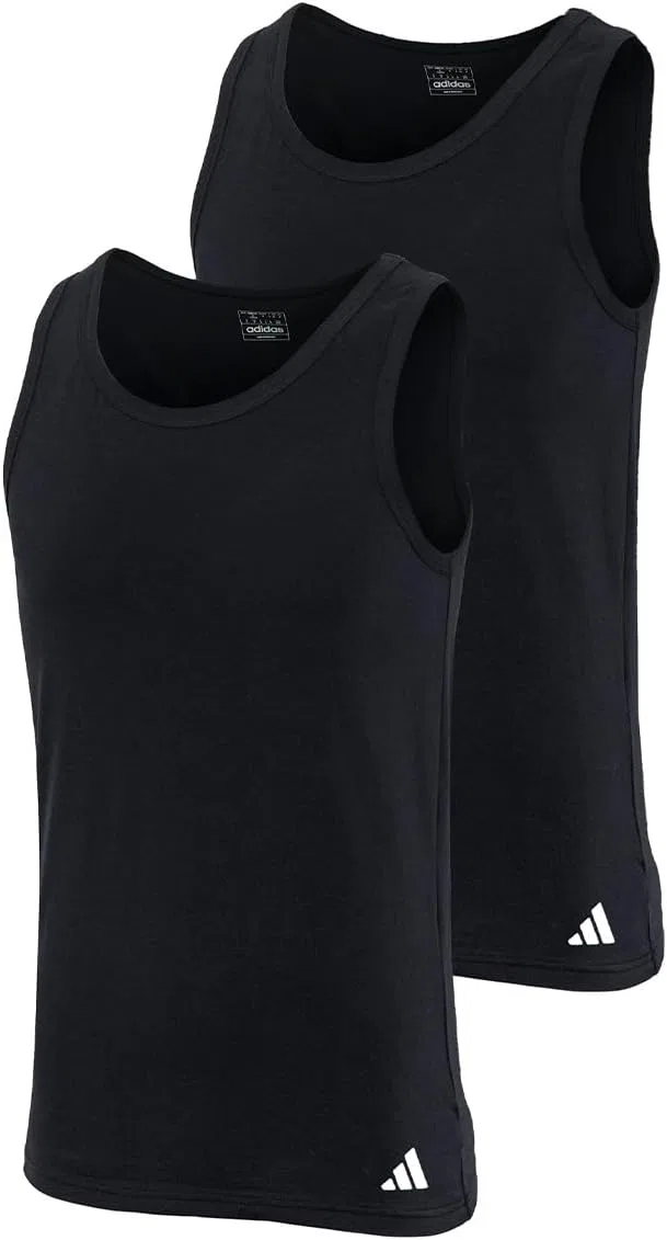 Мужской топ-майка adidas, 2 шт., Black 4am018