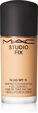 

Матирующий праймер spf 15 MAC Cosmetics Mini Studio Fix Fluid SPF 15 24HR Matte Foundation + Oil Control, NC15 15 ml