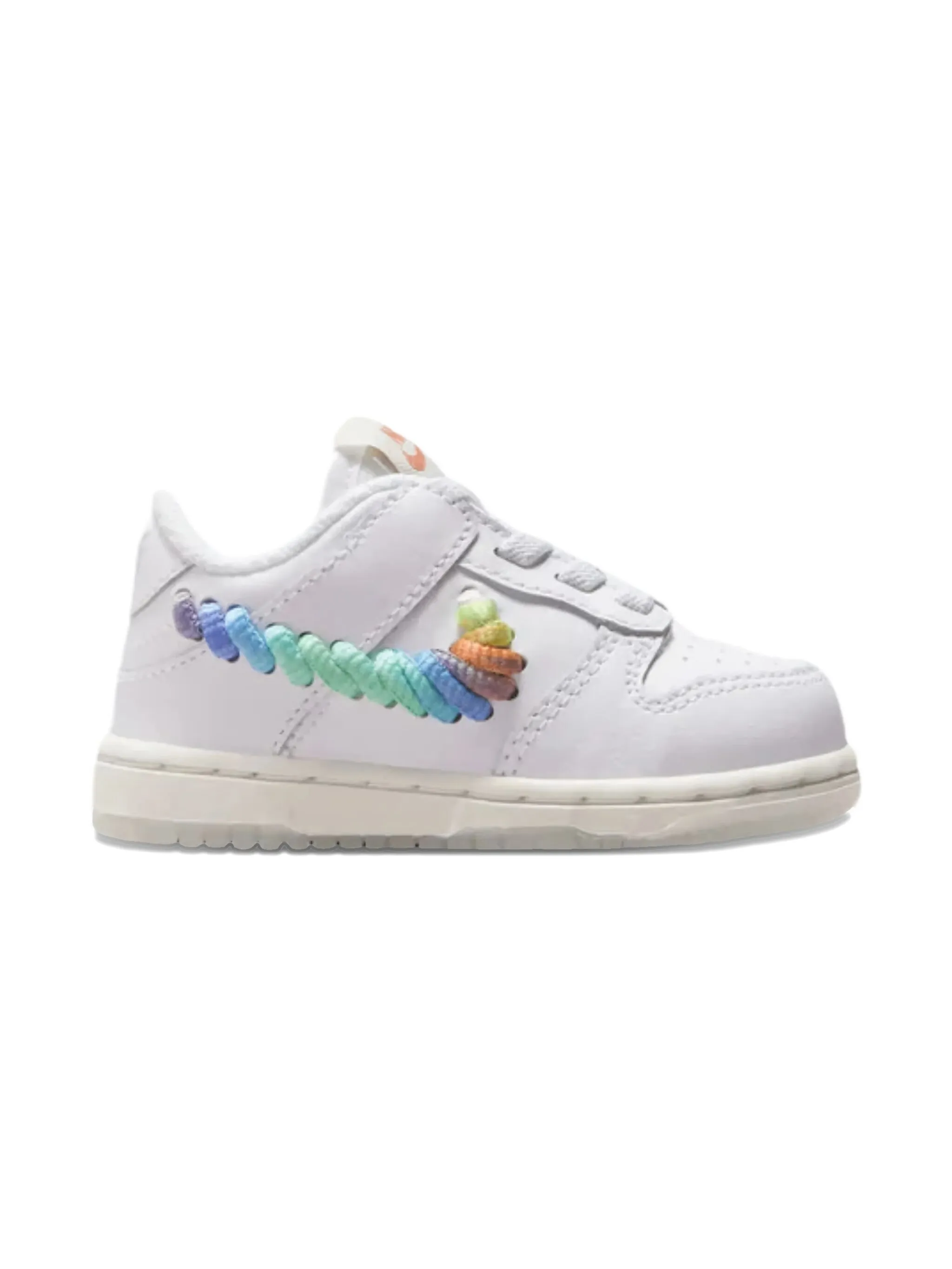 

Кроссовки Dunk Rainbow Lace Swoosh Nike Kids, белый