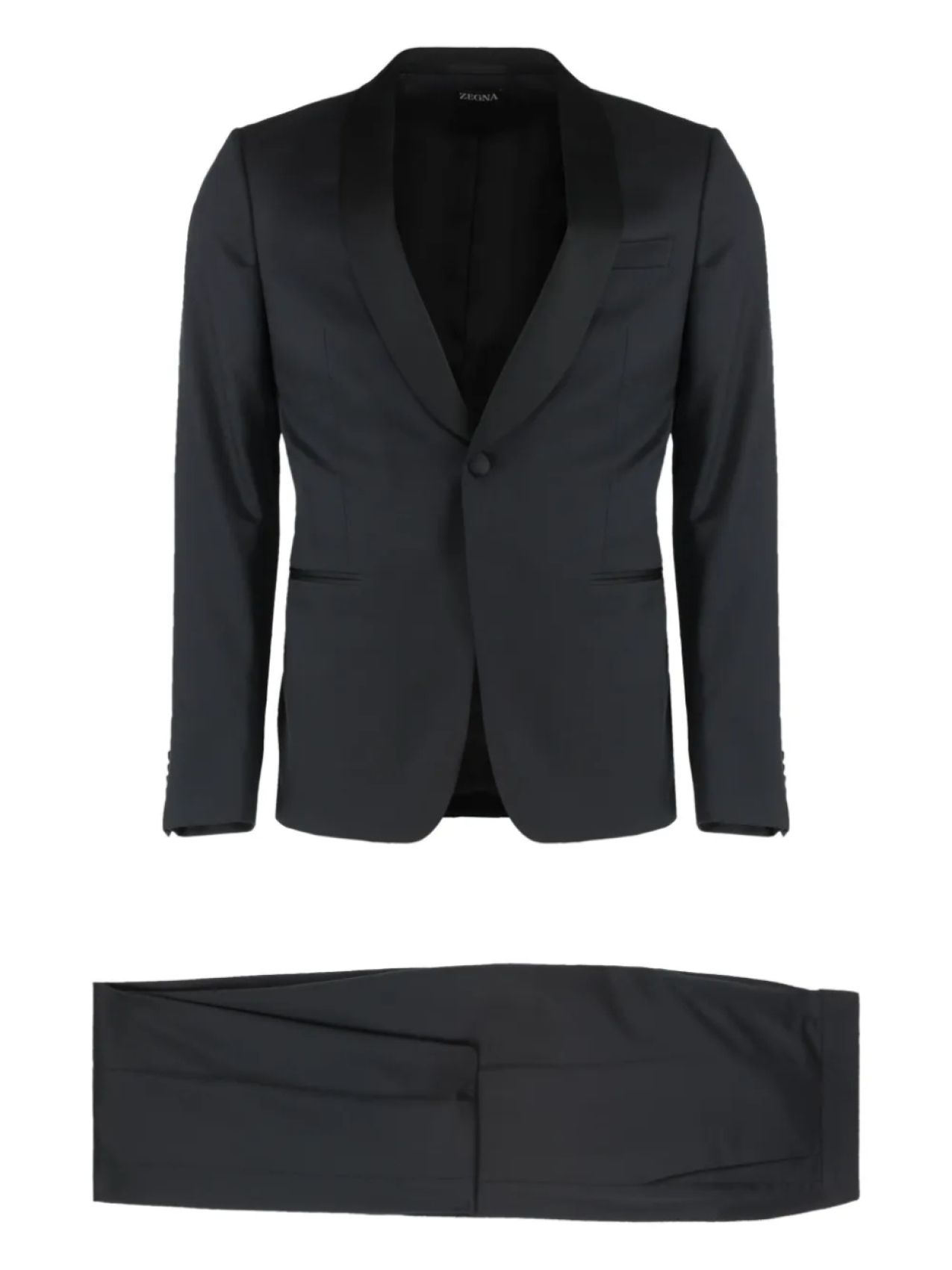 

Костюм с однобортным пиджаком Zegna, черный