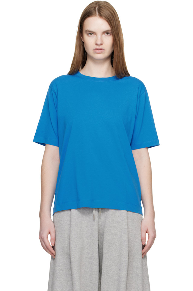 

Dries Van Noten Синяя хлопковая футболка, Синий, Dries Van Noten Синяя хлопковая футболка