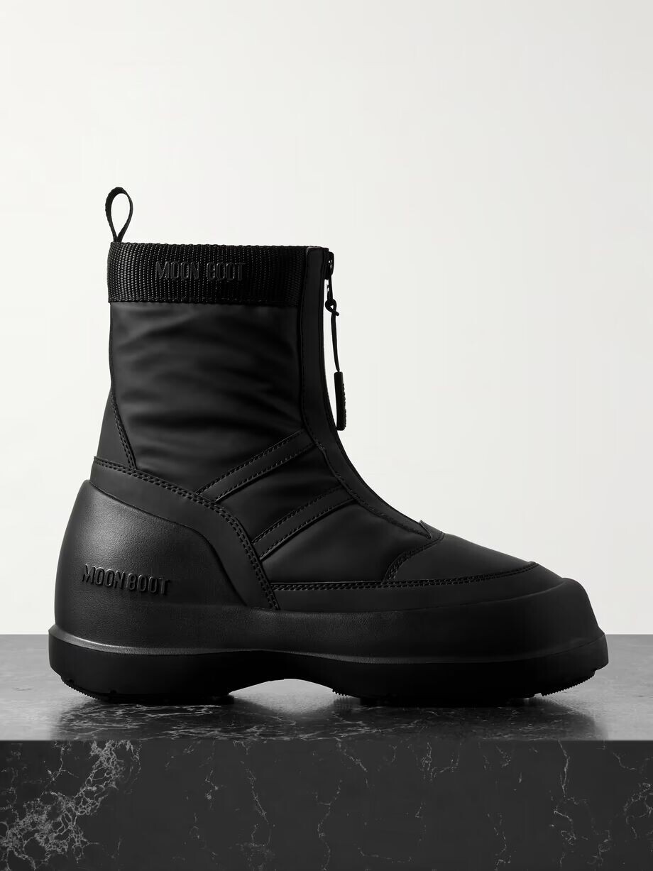 Зимние ботинки Moon Boot Luna Shell на молнии, черный