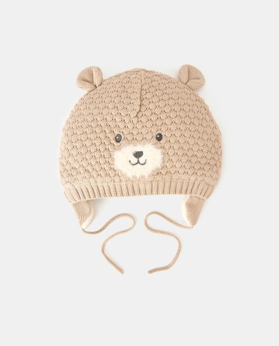 

Шапочка-мишка вязаная для малыша Baby El Corte Inglés, песочный