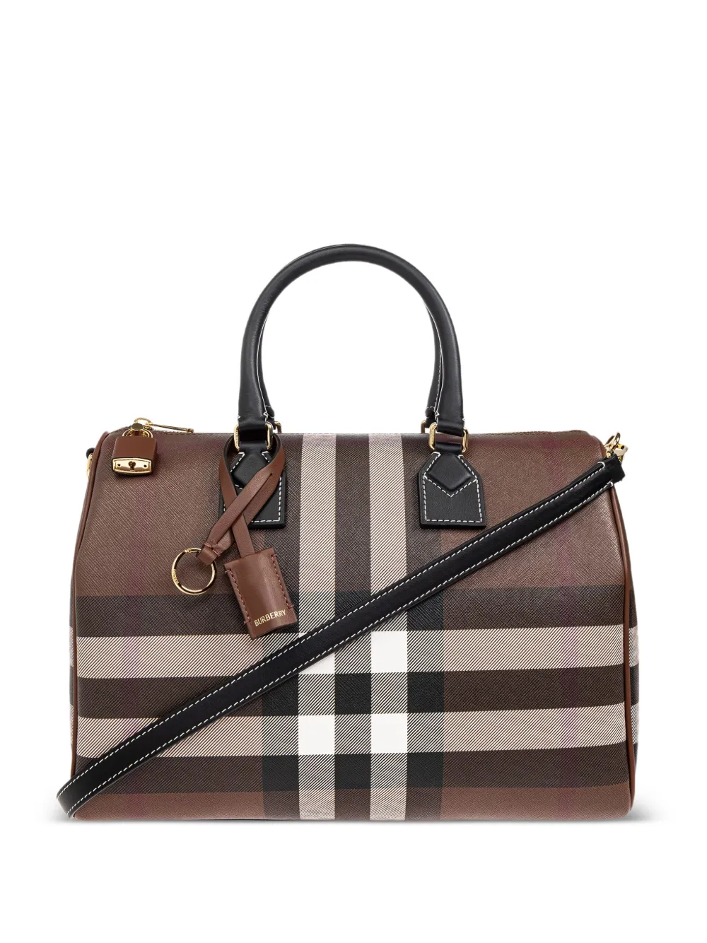 

Сумка-сэтчел в клетку BURBERRY, коричневый