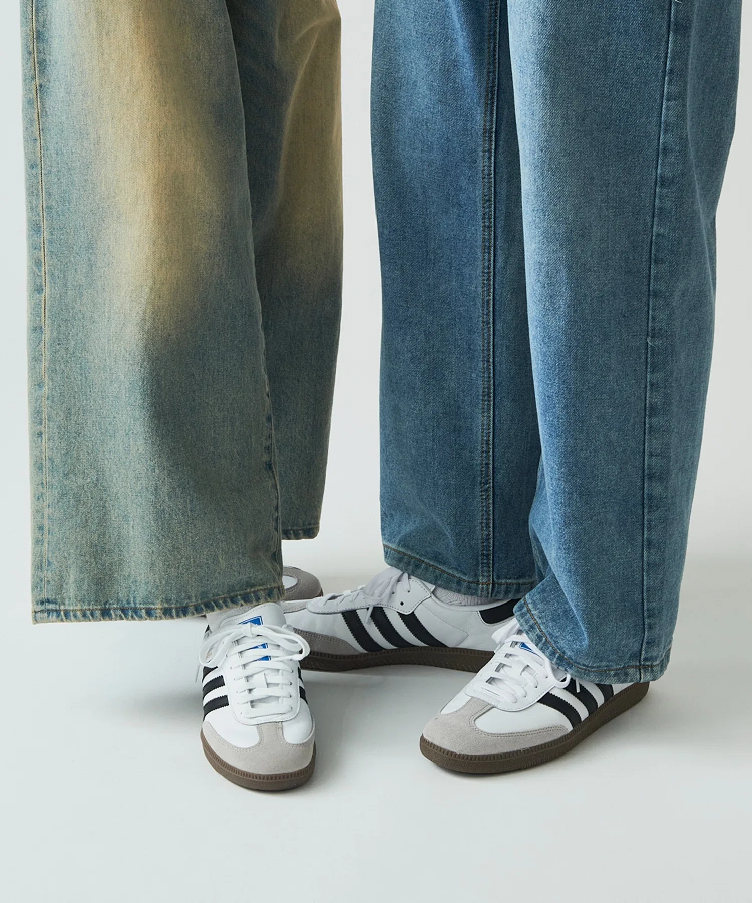 Унисекс кроссовки из кожи Adidas Samba OG белые — фото 4
