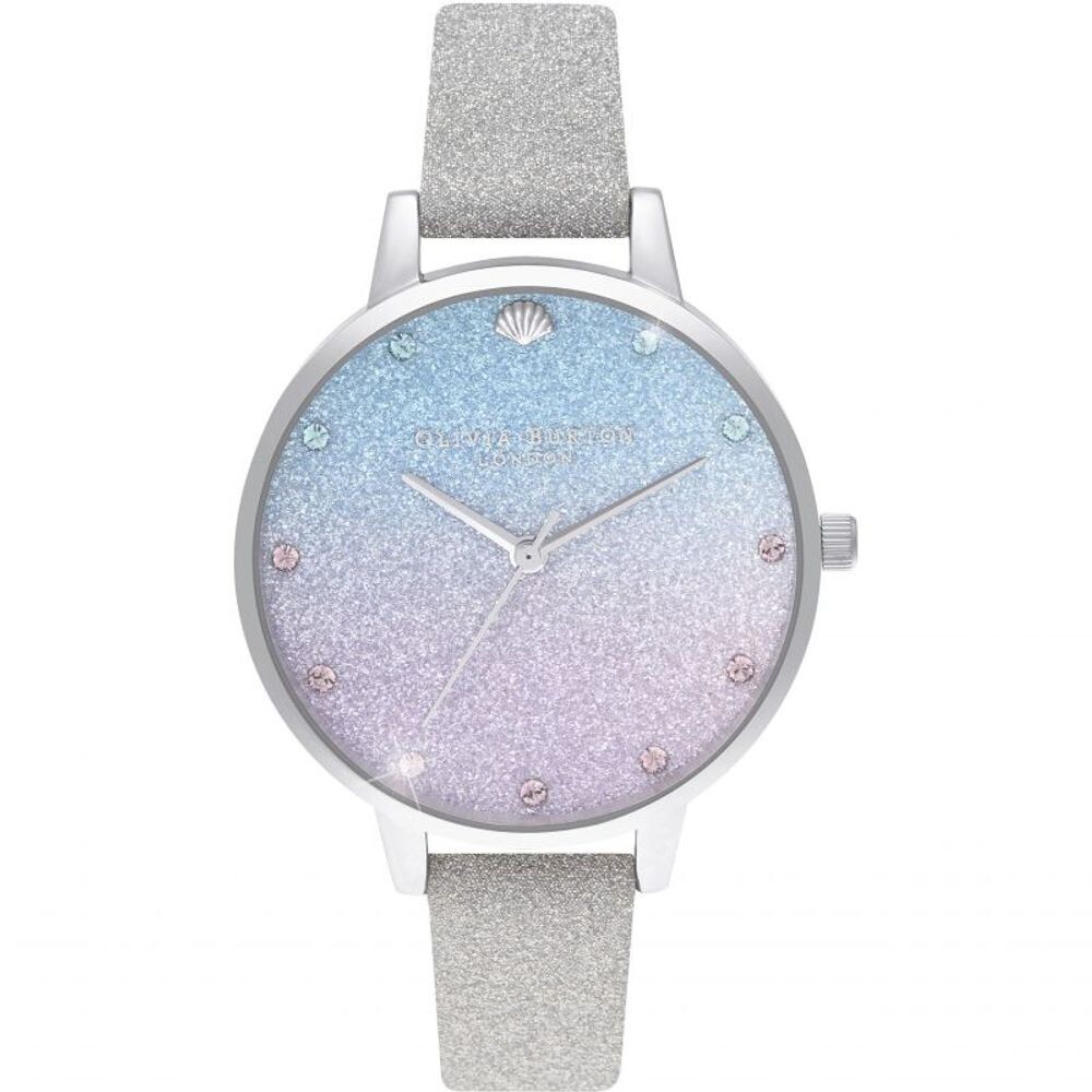 

Часы из серой синтетической кожи Olivia Burton