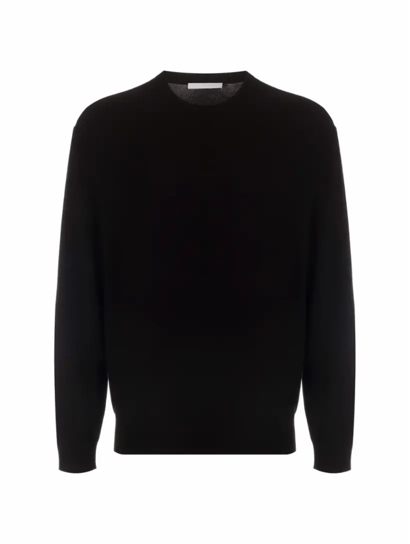 

Вязаный джемпер с логотипом Helmut Lang, черный