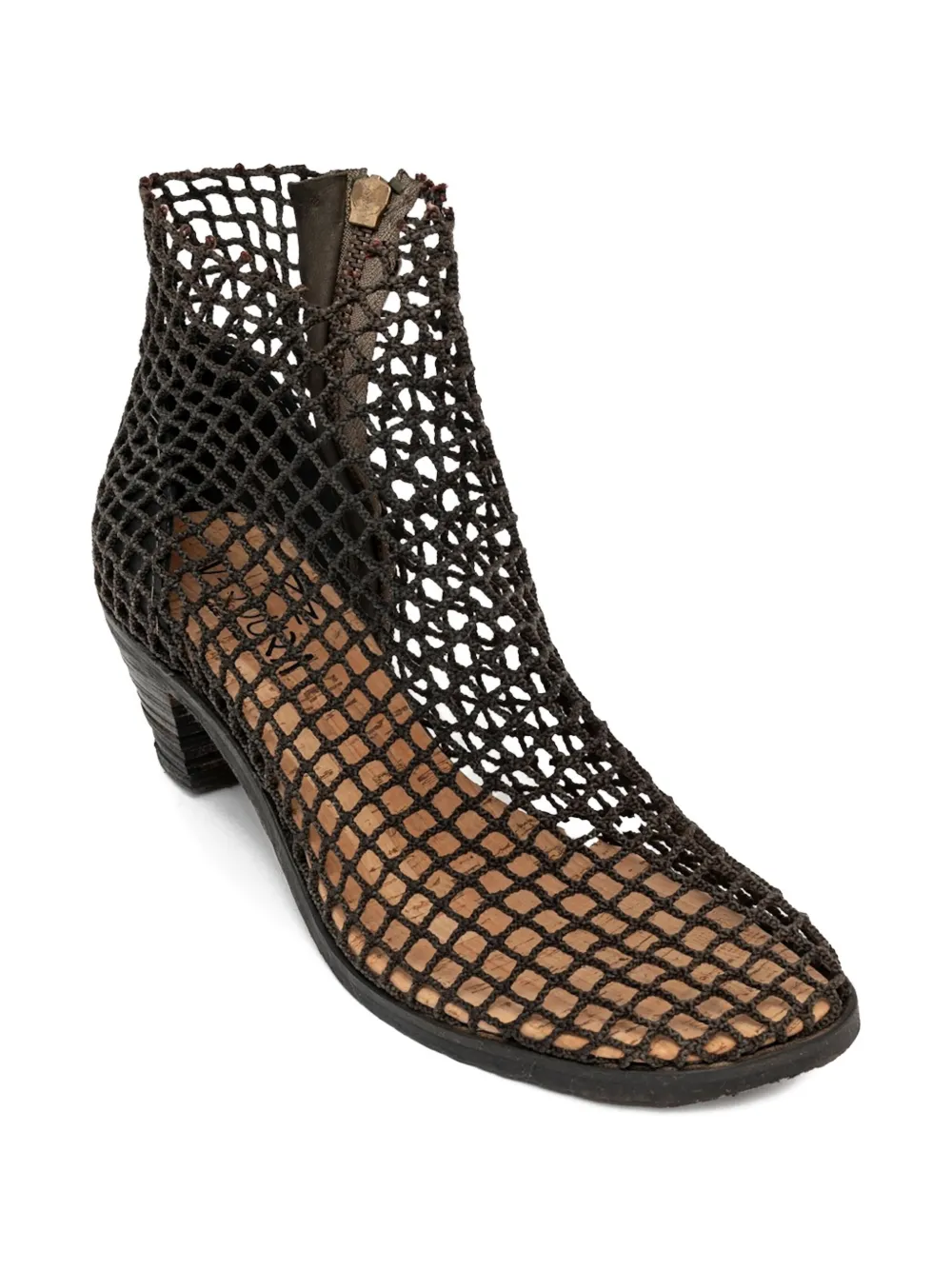 Сапоги на блочном каблуке с узором VERDURA SHOES, коричневый — фото 2
