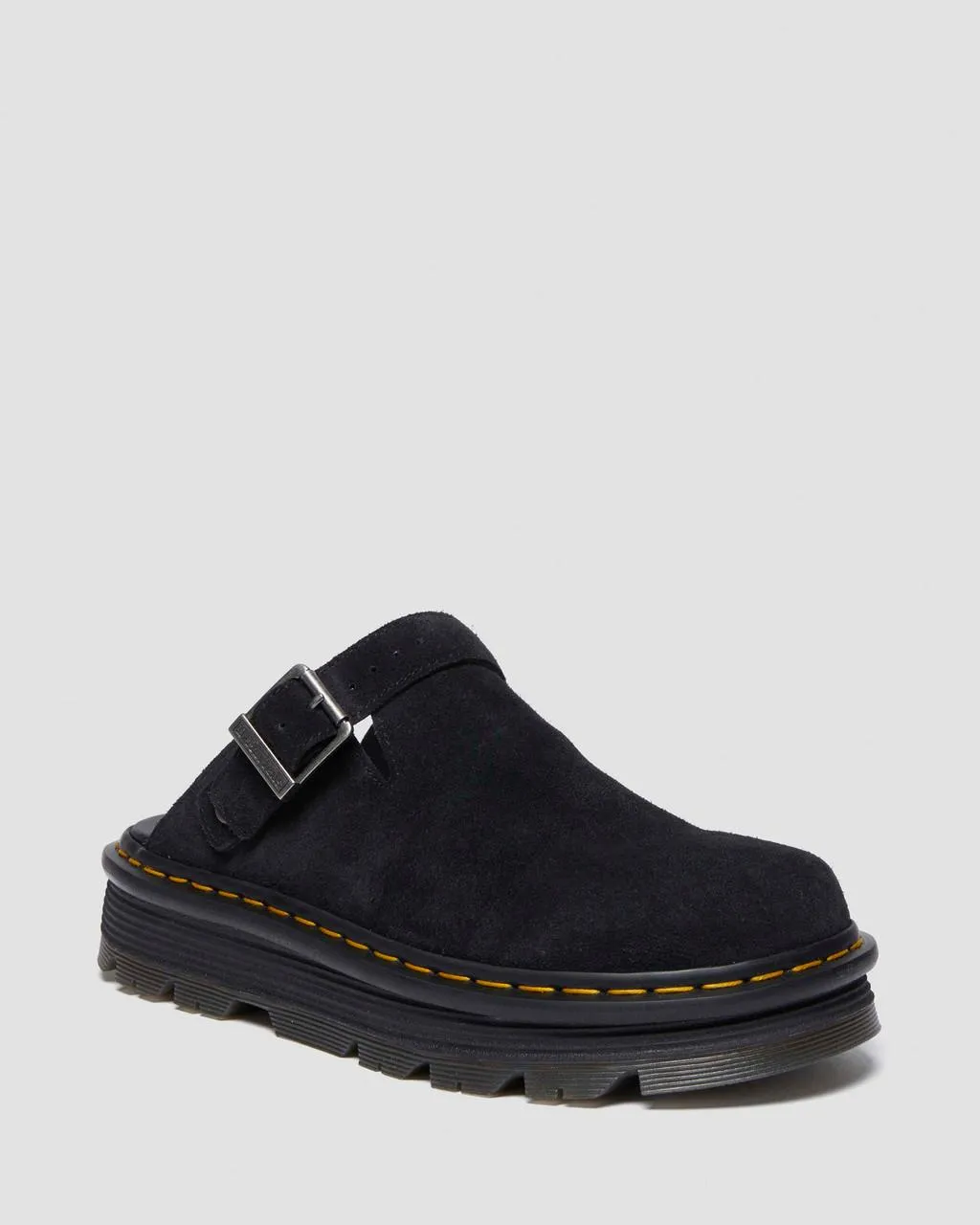 

Замшевые мюли на платформе с ремешком на пятке Dr. Martens Zebzag, цвет Black — E.H.Suede