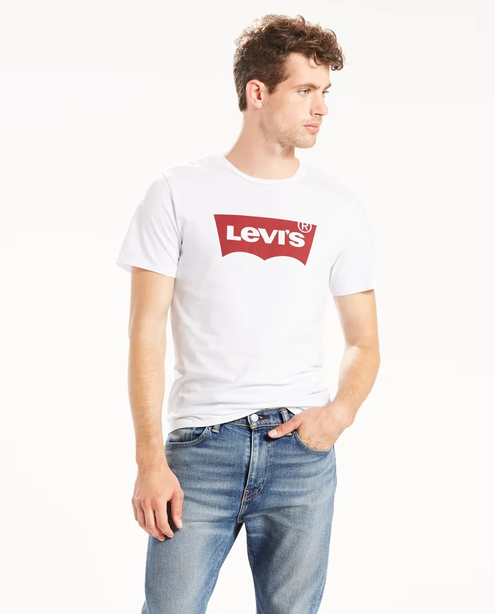 

Мужская белая футболка с короткими рукавами Levi's, белый