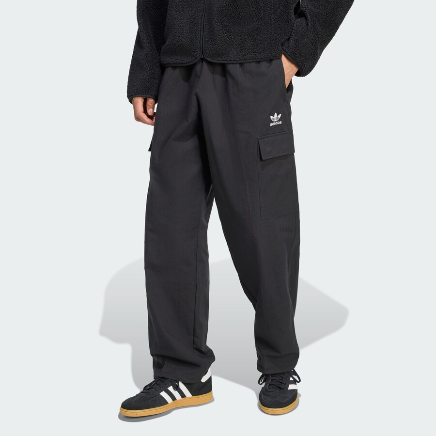 Свободные брюки-карго ADIDAS ORIGINALS Trefoil Essentials, черный — фото 2