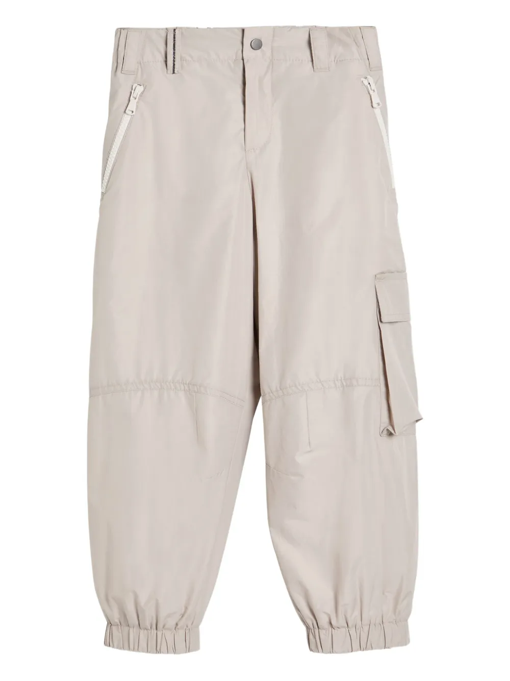

Брюки карго с карманами на молнии Brunello Cucinelli Kids, нейтральный