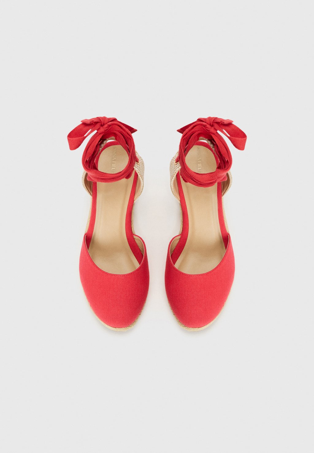 Босоножки на танкетке Espadrilles Anna Field by Zalando, красный — фото 4
