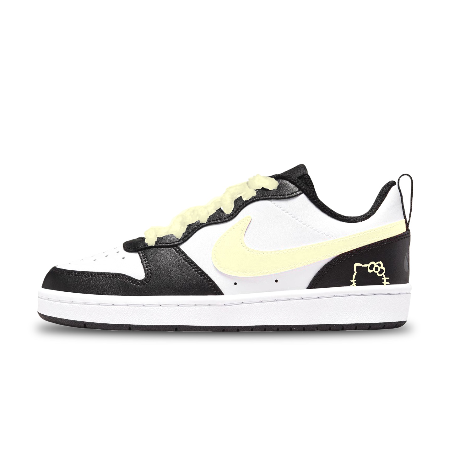 

Nike Низкие детские скейтбординг кроссовки white black yellow unisex